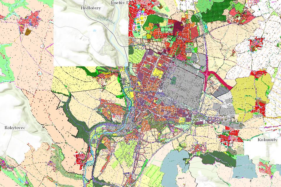 Náhled územního plánu obce Mladá Boleslav v mapě Mapee